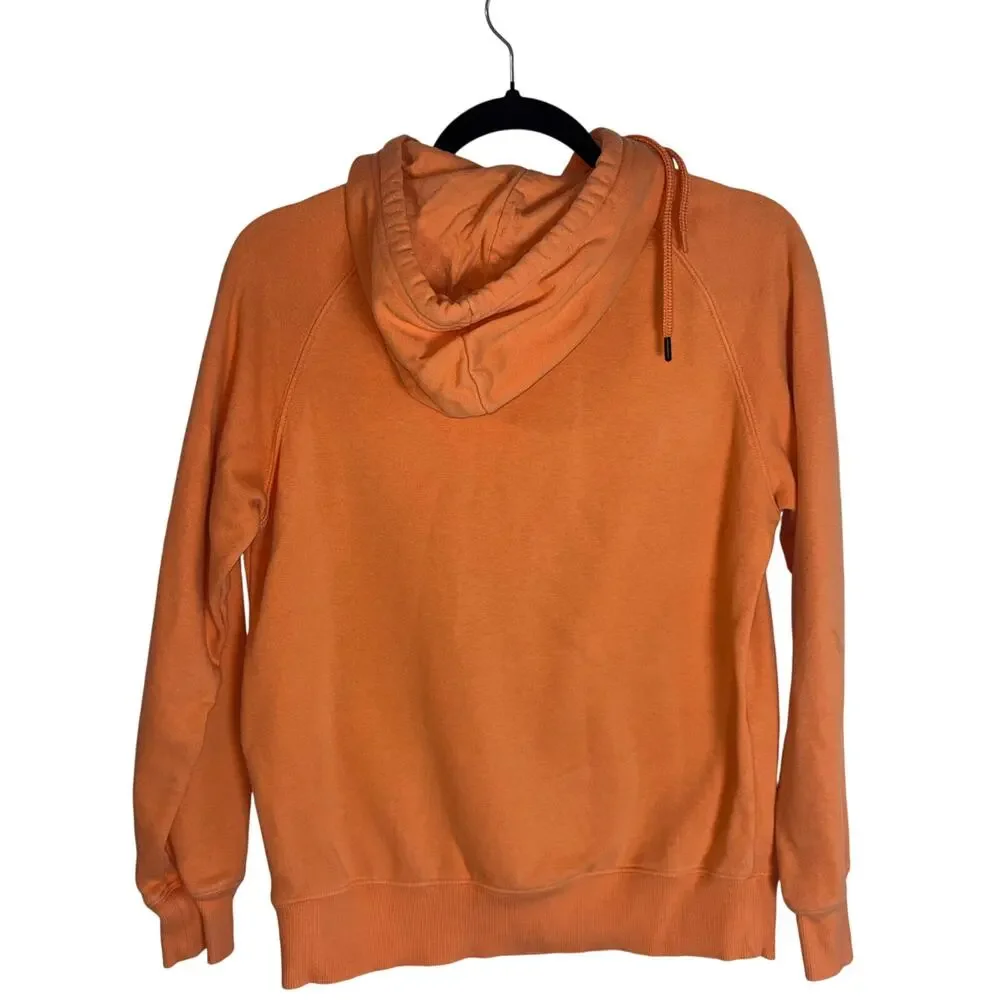 The North Face Hoodie Men's Small Orange logo Pullover Sweatshirt - Picture 4 of 5